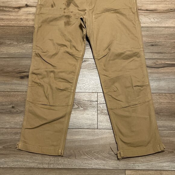 Mens Carhartt Rugged Flex Relaxed Fit Double Knee Pants 38x30 Tan Utility 102802 - Picture 3 of 14